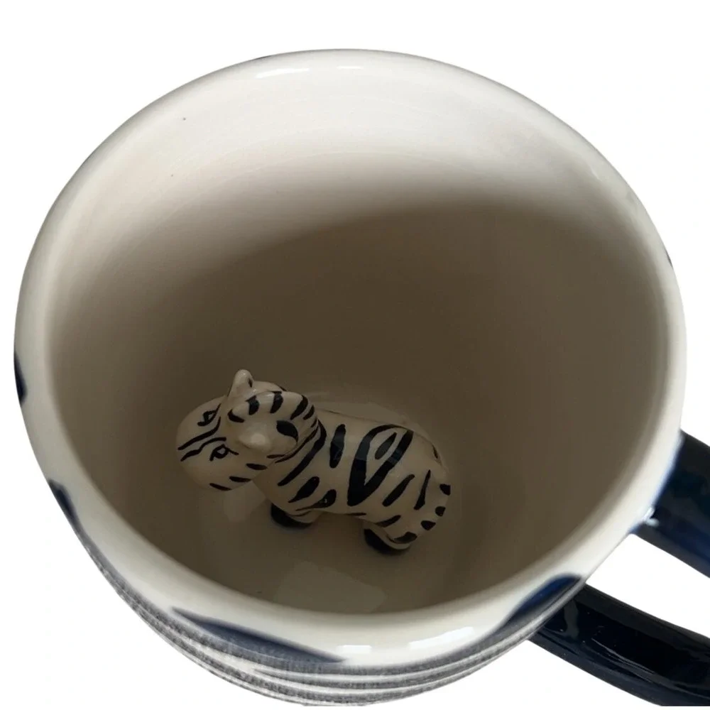 Pier 1 Imports Zebra Mug with hidden zebra in mug